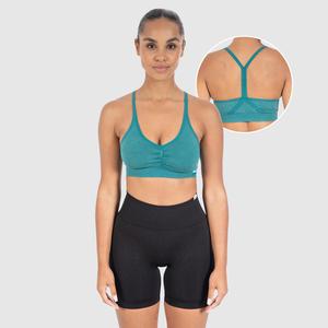 SMILODOX Женский спортивный бюстгальтер Batik Scrunch Icon темно-зеленый