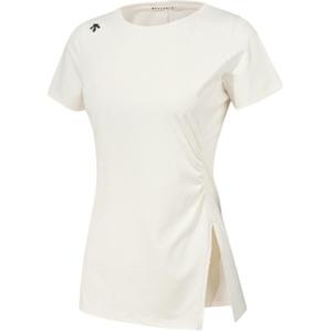 Обычная футболка женская DESCENTE, слоновая кость