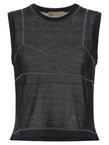 Топ из сетки Tory Burch, черный