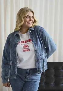 Джинсовая куртка Kaffe Curve, Washed Medium Blue Denim