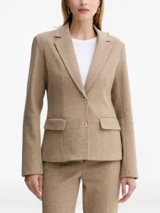 Блейзер с заостренными лацканами Fracomina, бежевый