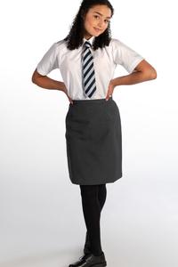 Серая школьная юбка с шлицевой спинкой Trutex, серый