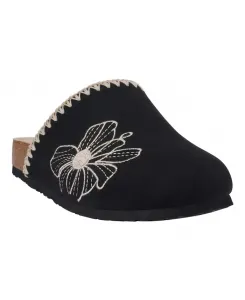 Женские клоги Jamie с вышивкой и стелькой-слайд GC Shoes, черный