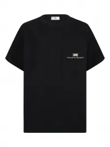 Топ с логотипом Elisabetta Franchi, черный