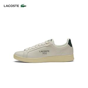 Кроссовки мужские Lacoste на шнуровке, белый / зеленый