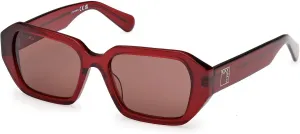 Солнцезащитные очки Max &Co MO0126 66E, блестящие, темно-красные, размер 53/17/140, женские Max&Co., 66e Shiny Dark Red