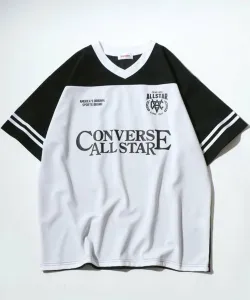 Мужская футболка CONVERSE с коротким рукавом и дизайном в стиле униформы для футбола.