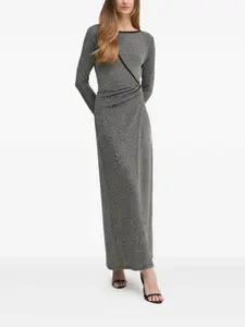 Платье макси с запахом спереди DVF Diane von Furstenberg, серый