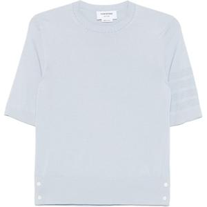 Полосатый вязаный топ THOM BROWNE, синий