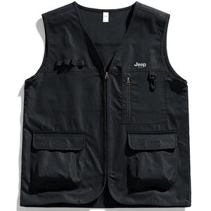 Жилет унисекс Jeep, армейский зеленый, однобортный