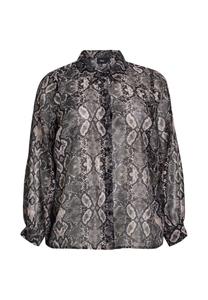 Блуза Zizzi LANGÄRMELIGE MIT SCHLANGENPRINT, Grey Snake Aop/Grey