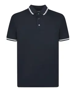 Синяя рубашка-поло от em000852af12955fb274 Emporio Armani, синий