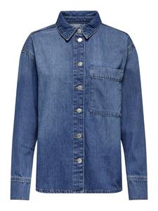 Рубашка ONLY, Средне-синий деним