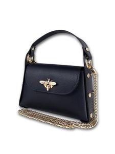 Кожаная сумка через плечо Toscanto, темно-синяя, примерно 19 см Toscanto