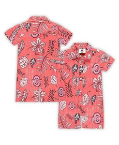 Детские комбинезоны Scarlet Ohio State Buckeyes для мальчиков и девочек в винтажном цветочном стиле Wes & Willy