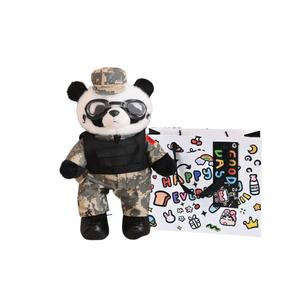 Плюшевая игрушка милый дизайн панда армия, заяц плюшевая кукла высота 35см Love of wormwood, зеленый