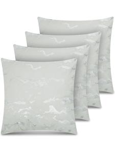 Aspero Комплект из 4 наволочек с мраморным узором, 45x45 см, цвет Carrara, серебристый