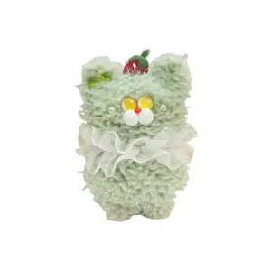 Плюшевая кукла Creative Lace Turtleneck Bear высотой 15 см LEVENKENESS, зеленый