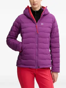 Стеганая куртка с капюшоном Haglöfs, фиолетовый