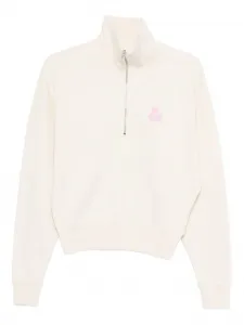 Свитер с застежкой-молнией и логотипом Ross Marant Étoile, нейтральный