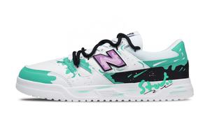 New Balance Кроссовки для скейтбординга NB Ct20 унисекс низкие белые с зеленым граффити