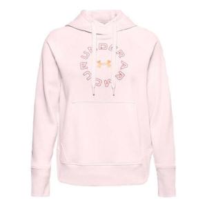Свитер rival metallic fleece hoodie pink Under Armour, розовый