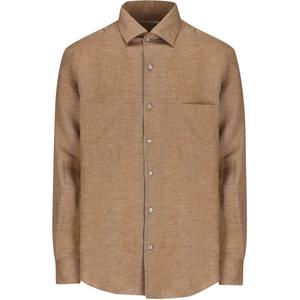 Андре рубашка на пуговицах Loro Piana, коричневый