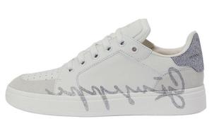 Кожаные кроссовки с блестящим логотипом Gz94 Giuseppe Zanotti, White