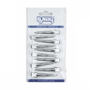 Ponik's, Заколки для волос металлические, 10 шт Eurostil