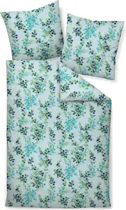 Комплект постельного белья Janine Design Mako-Soft Seersucker 20148 TANGO Цвет: зеленый, королевский синий Размер: 155x220+80x80 Original Janine