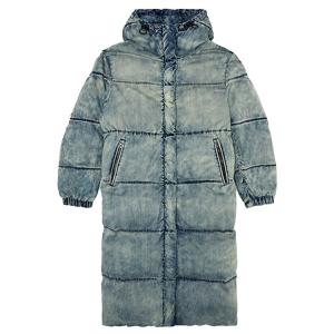 DIESEL Пуховик с капюшоном W-Aves, Light Blue Faded