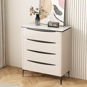Mikemijia Комод 80х40х96 см для спальни и гостиной из плиты с запеченной краской, 5 ящиков, сборка требуется