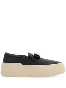 Ferragamo новые кроссовки Vara plate slip-on, черный