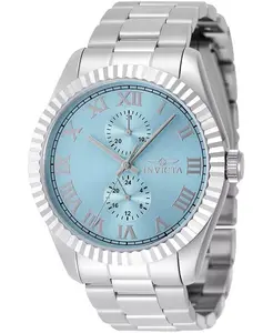 Мужские часы 48903 Specialty Quartz Multifunction с голубым циферблатом Tiffany Invicta, серебряный