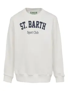 Толстовка с круглым вырезом и логотипом Mc2 Saint Barth, белый
