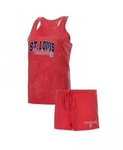 Женский красный комплект для сна St. Louis Cardinals Billboard Racerback майка и шорты Concepts Sport