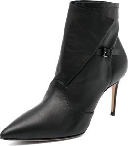 Женские модные закрытые ботильоны с острым носком, на шпильке, с ремешком и пряжкой, высокие каблуки, туфли для вечеринок и клубов, размеры 4-16 США Wo wagas, Black