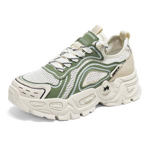 Дышащие низкие массивные кроссовки для увеличения роста для мужчин TONYBEAR, Beige Green