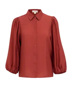 Женственная блузка с пышными рукавами Soaked In Luxury, коричневый