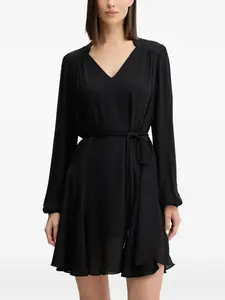 Платье мини с V-образным вырезом Guess Usa, черный