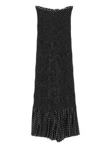 Плиссированные брюки в горошек SIMONA CORSELLINI, черный