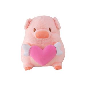 Click Плюшевая кукла с бантом Piggy Pink, высота 32см/42см