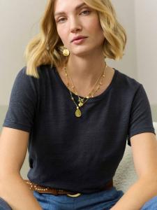 Льняная футболка Brora, цвет Ink