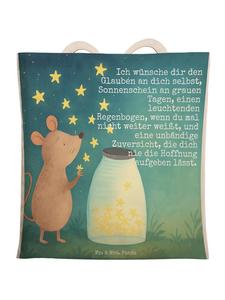 Mr. & Mrs. Panda Сумка-шоппер с изображением мышки и звезды, надписью белого цвета