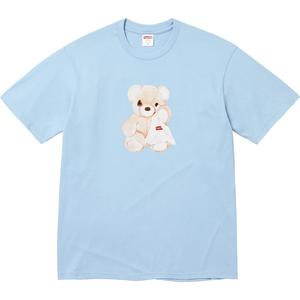 Футболка с принтом медведя Supreme, розовый/голубой