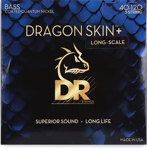 D.R Strings Струны для бас-гитары DR Strings Dragon Skin+ покрытые, 5-струнные - .040-.120 Легкие