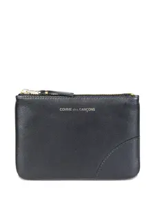 Классический кожаный кардхолдер на молнии Comme Des Garcons Shirt, черный