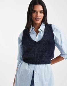 Жилет WeWoreWhat с V-образным вырезом, темно-синий