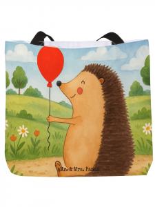 Mr. & Mrs. Panda Дорожная сумка с изображением воздушного шарика в виде ежика, без надписи, белого цвета