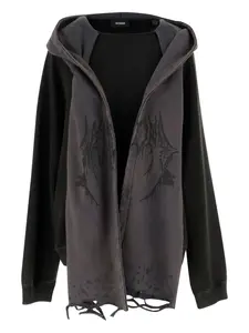 Толстовка с потертостями We11done, черный